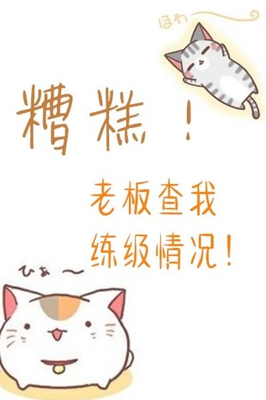 糟糕!老闆查我練級情況!